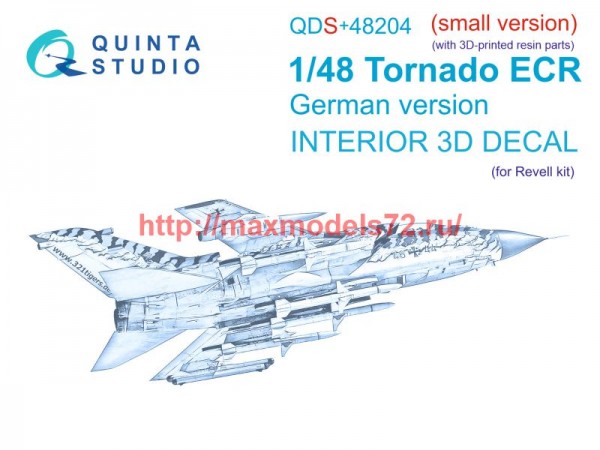QDS+48204   3D Декаль интерьера кабины Tornado ECR German (Revell) (малая версия) (с 3D-печатными деталями) (thumb73634)